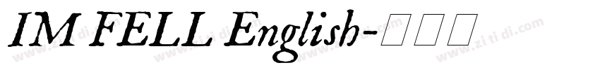 IM FELL English字体转换